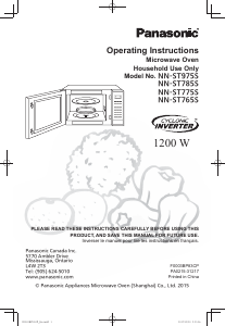 Manual Panasonic NN-ST975S Microwave