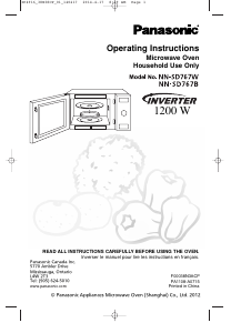 Manual Panasonic NN-SD767B Microwave