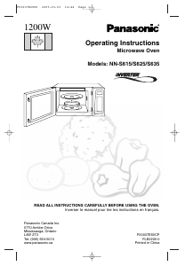 Manual Panasonic NN-S635 Microwave