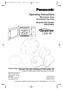 Manual Panasonic NN-SD980S Microwave