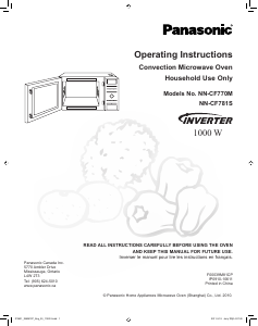 Manual Panasonic NN-CF781S Microwave