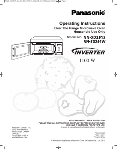 Manual Panasonic NN-SD291W Microwave