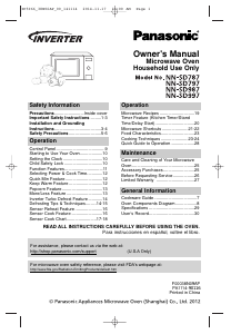 Manual de uso Panasonic NN-SD997S Microondas