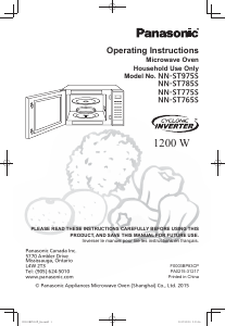 Manual Panasonic NN-ST785S Microwave