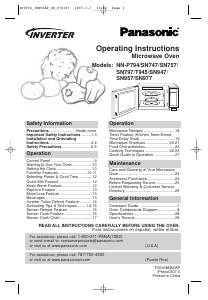 Manual Panasonic NN-SN797 Microwave