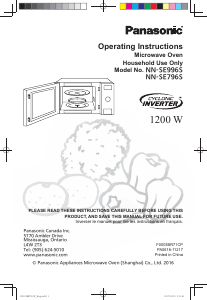 Manual Panasonic NN-SE796S Microwave