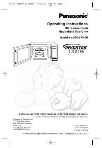 Mode d’emploi Panasonic NN-SN968 Micro-onde