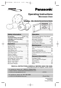 Manual de uso Panasonic NN-H645 Microondas