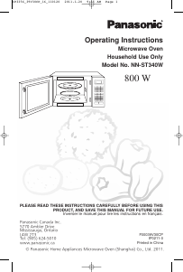 Manual Panasonic NN-ST340W Microwave