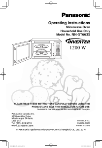 Manual Panasonic NN-ST663S Microwave