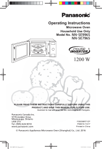 Manual Panasonic NN-SE996S Microwave