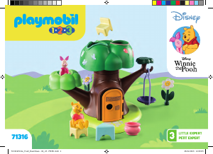 Manual Playmobil set 71316 1-2-3 Winnies & Piglets tree house​
