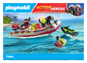 Manual Playmobil set 71464 Action Heroes Fireboat with aqua scooter