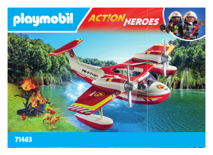 Manual Playmobil set 71463 Action Heroes Firefighting plane with extinguishing function