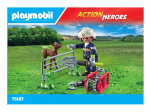 Manual Playmobil set 71467 Action Heroes Firefighters animal rescue