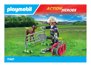 Bedienungsanleitung Playmobil set 71467 Action Heroes Feuerwehr-Tierrettung