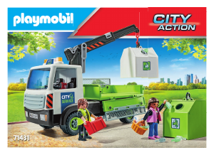 Manual Playmobil set 71431 City Action Glass recycling truck with container