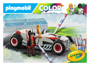 Manual Playmobil set 71376 Color PLAYMOBIL Color: Hot Rod