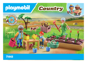 Manual Playmobil set 71443 Country Idyllic vegetable garden with grandparents