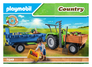 Manual de uso Playmobil set 71249 Country Tractor con remolque