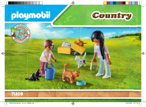 Manual Playmobil set 71309 Country Cat family