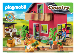 Manual Playmobil set 71248 Country Farmhouse with outdoor area