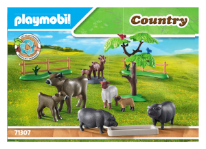Manual Playmobil set 71307 Country Animal enclosure
