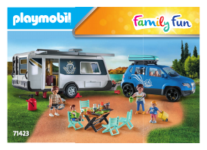 Mode d’emploi Playmobil set 71423 Family Fun Famille avec voiture et caravane