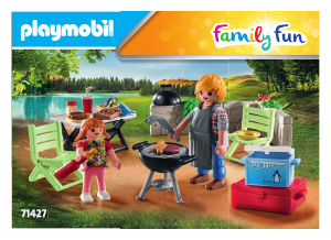 Mode d’emploi Playmobil set 71427 Family Fun Barbecue avec papa et enfant