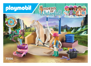 Manual Playmobil set 71354 Horses of Waterfall Washing station with Isabella and Lioness