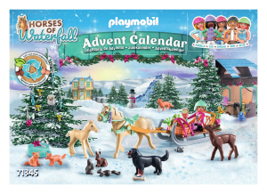 Manual Playmobil set 71345 Horses of Waterfall Advent calendar - Christmas sleigh ride