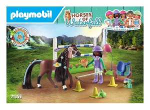 Manual Playmobil set 71355 Horses of Waterfall Jumping arena with Zoe and Blaze