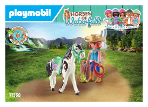 Manual Playmobil set 71358 Horses of Waterfall Feeding time with Ellie and Sawdust