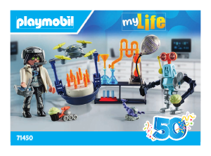 Manual Playmobil set 71450 My Life Investigador com robôs