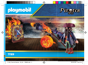 Manual Playmobil set 71189 Pirates Pirate with cannon