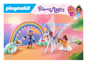 Manual Playmobil set 71361 Princess Magic Pegasus with rainbow in the clouds