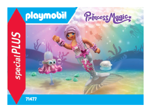 Manual Playmobil set 71477 Princess Magic Mermaid with squirt octopus