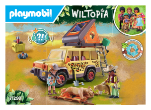 Manual Playmobil set 71293 Wiltopia Cross-country vehicle with lions