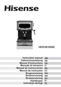 Manual Hisense HESCM15DBK Máquina de café expresso