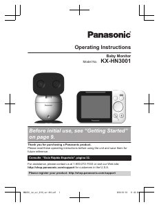 Manual Panasonic KX-HN3001W Baby Monitor