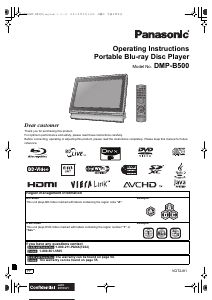 Handleiding Panasonic DMP-B500S Blu-ray speler