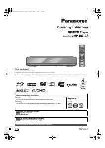 Manual Panasonic DMP-BD10A Blu-ray Player