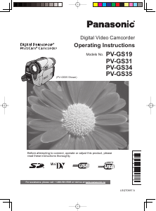 Mode d’emploi Panasonic PV-GS34 Caméscope