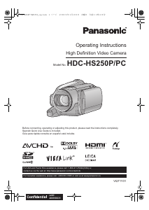 Manual Panasonic HDC-HS250PC Camcorder