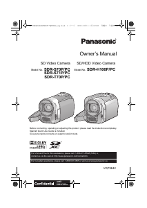 Manual Panasonic SDR-T70PC Camcorder