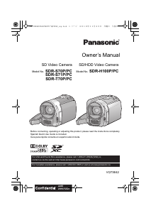 Manual Panasonic SDR-H100P Camcorder