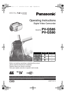 Manual Panasonic PV-GS85 Camcorder