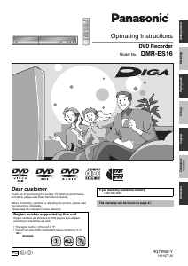 Manual Panasonic DMR-ES16S DVD Player