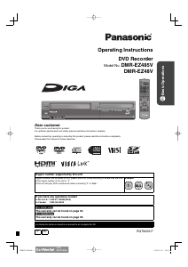 Manual Panasonic DMR-EZ48K DVD Player