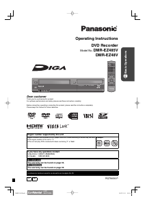 Manual Panasonic DMR-EZ485K DVD Player